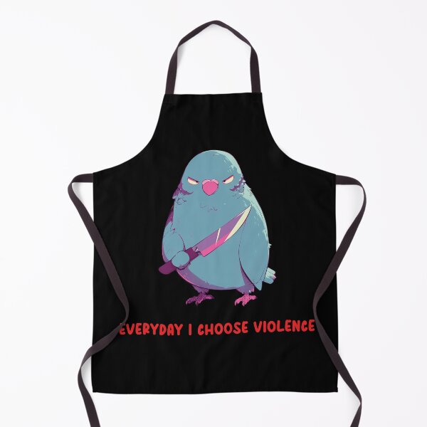Item preview, Everyday I Choose Violence - Cute Funny Pigeon Holding Knife designed and sold by aresmeris.