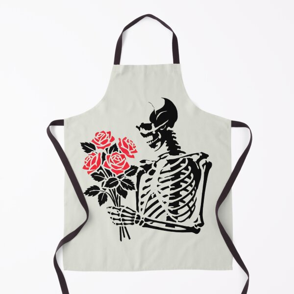 Item preview, Skeleton Holding a Bouquet of Red Roses designed and sold by Blink Art Studio.