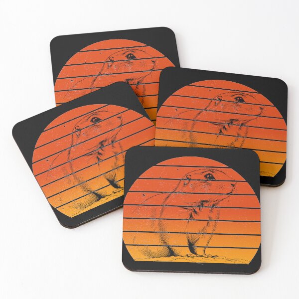 Item preview, Cute Distressed Prairie Dog and Colorful Sunset designed and sold by SwanAndStone.