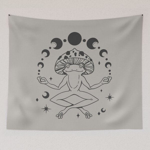 Item preview, Cute Cottagecore Aesthetic Frog Yoga Moon Vintage Graphic designed and sold by Dapper-Art.