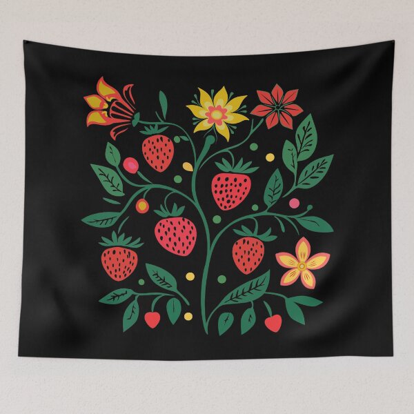 Item preview, Ojibwe Flowers And Strawberries designed and sold by YalenArt.