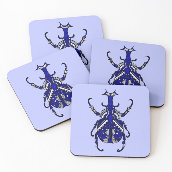 Item preview, Blue Tribal Rhinoceros Beetle designed and sold by Steeb757.