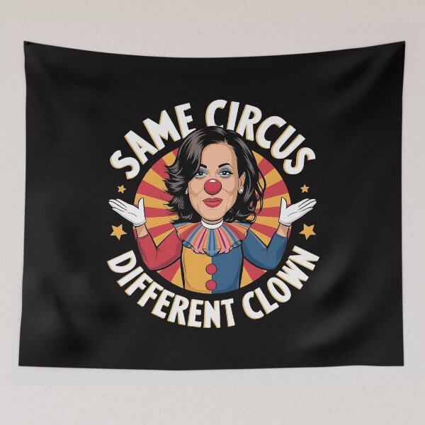 Item preview, Same Circus Different Clown Anti Kamala 2024 designed and sold by Zyziowsky.