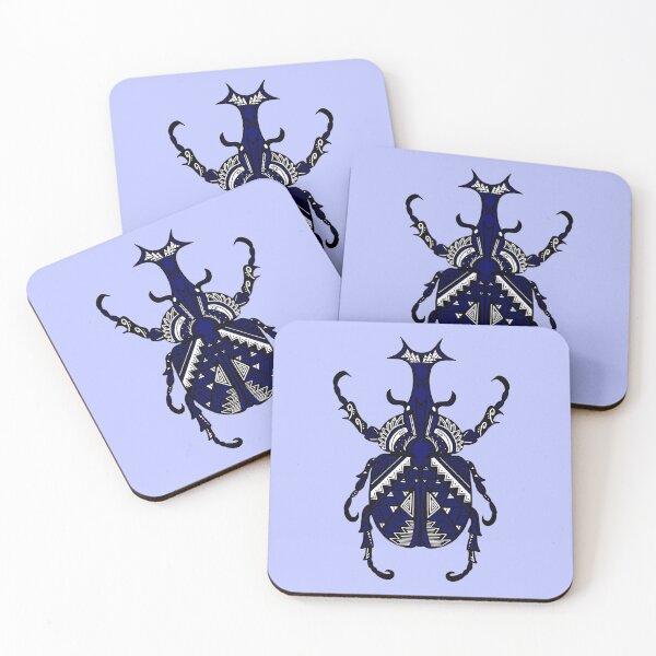 Item preview, Dark Blue Tribal Rhinoceros Beetle designed and sold by Steeb757.