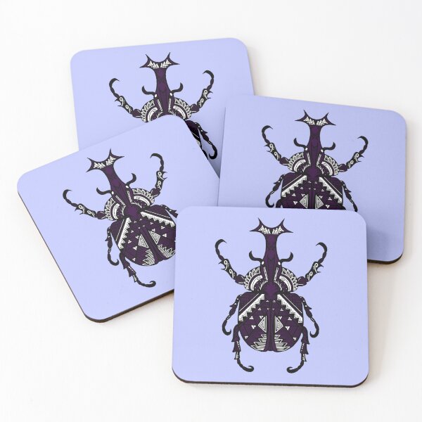 Item preview, Dark Purple Tribal Rhinoceros Beetle designed and sold by Steeb757.