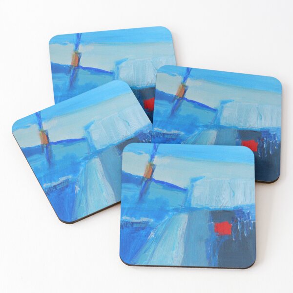 Item preview, Blue Abstract Painted Geometric Design designed and sold by NancyMerkle.