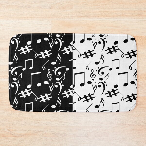 Item preview, Black White Musical Melody Pattern Design designed and sold by PatternTitan.