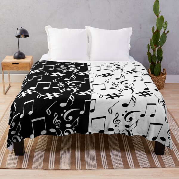 Item preview, Black White Musical Melody Pattern Design designed and sold by PatternTitan.