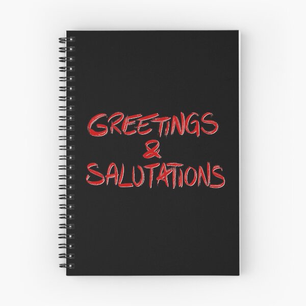 Item preview, Heathers quote GREETINGS & SALUTATIONS (red/black) designed and sold by EmiliaMoscovich.