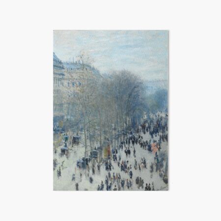 Boulevard des Capucines by Claude Monet Art Board Print