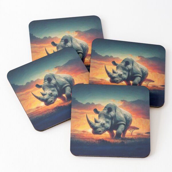 Item preview, Rhino Sunset Safari designed and sold by Nostalgia Busters.