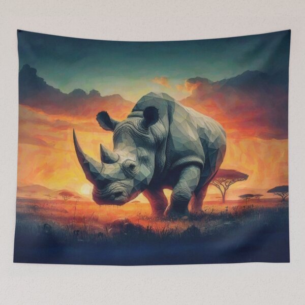 Item preview, Rhino Sunset Safari designed and sold by Nostalgia Busters.