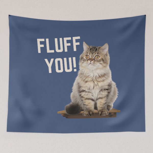 Item preview, Adorable "Fluff You!" Cat Shelf Graphic – The Perfect Gift for Cat Lovers designed and sold by MugsAndDuds.