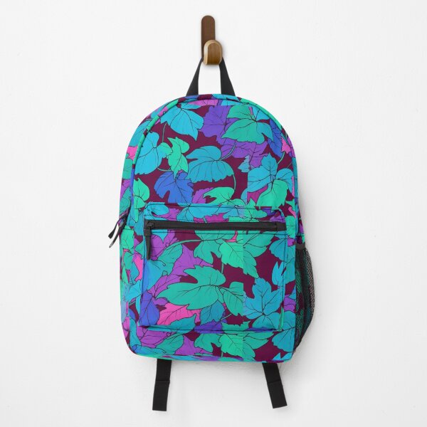 Item preview, Tropical Leaves on a Deep Maroon Background designed and sold by ArtComixHaven.
