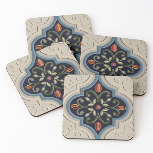 Item preview, Colorful Modern Moroccan Tile with Cream designed and sold by tandre.