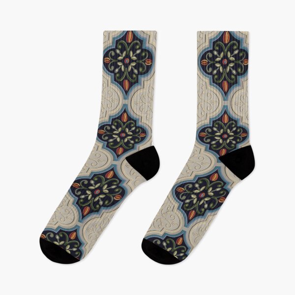 Item preview, Colorful Modern Moroccan Tile with Cream designed and sold by tandre.