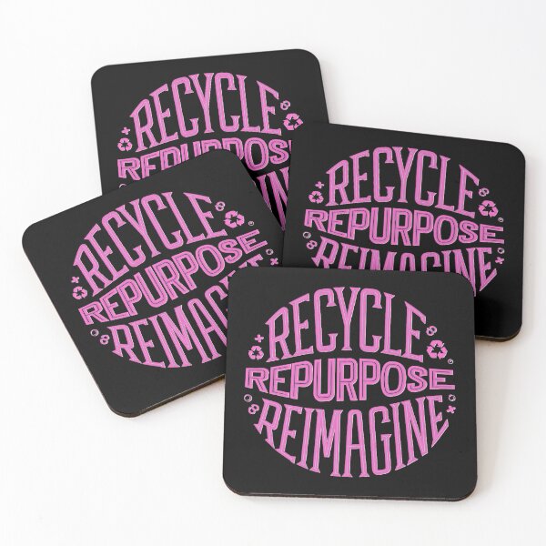 Item preview, Pink Recycle Repurpose Reimagine | Environmental | Earth Day designed and sold by PinkGoddessLove.