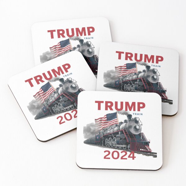 Item preview, Trump Train 2024 with an old style steam engine and American flag designed and sold by AmericaFreedom.