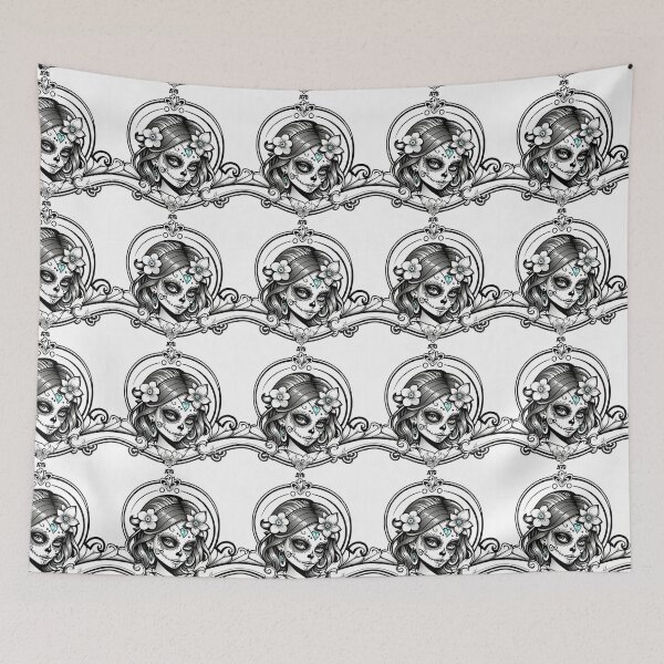 Item preview, Sugar Skull Girl Pattern 02 designed and sold by A78-Designs.