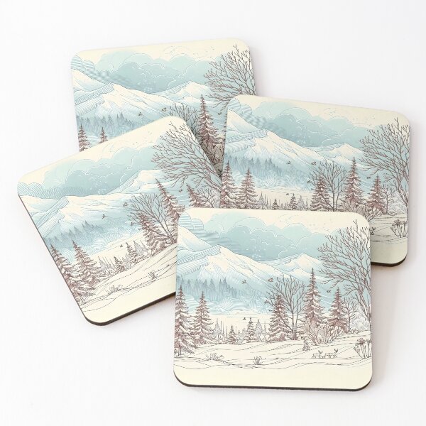 Item preview, Winter Wonderland - Snowy Mountain Landscape designed and sold by SipandStan.
