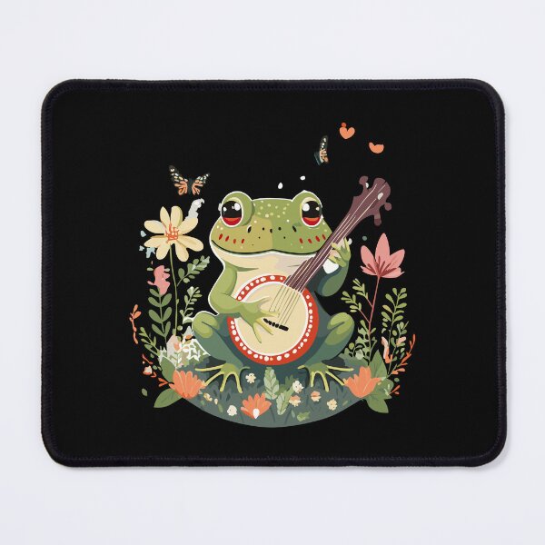Item preview, Cute Cottagecore Aesthetic Frog Playing Banjo Vintage Graphic designed and sold by Dapper-Art.