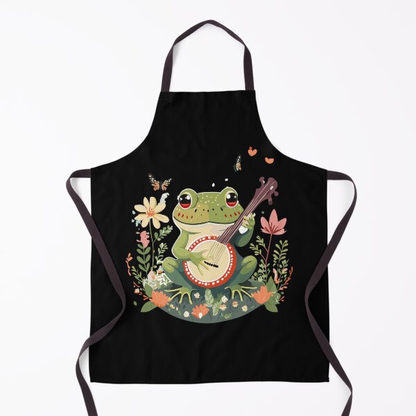 Item preview, Cute Cottagecore Aesthetic Frog Playing Banjo Vintage Graphic designed and sold by Dapper-Art.