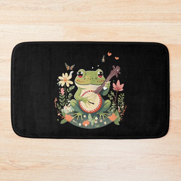 Item preview, Cute Cottagecore Aesthetic Frog Playing Banjo Vintage Graphic designed and sold by Dapper-Art.
