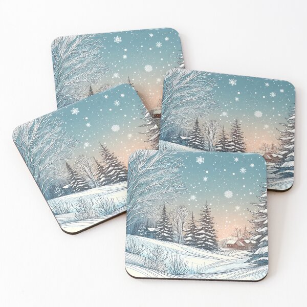 Item preview, Winter Village - Snowy Night Scene designed and sold by SipandStan.