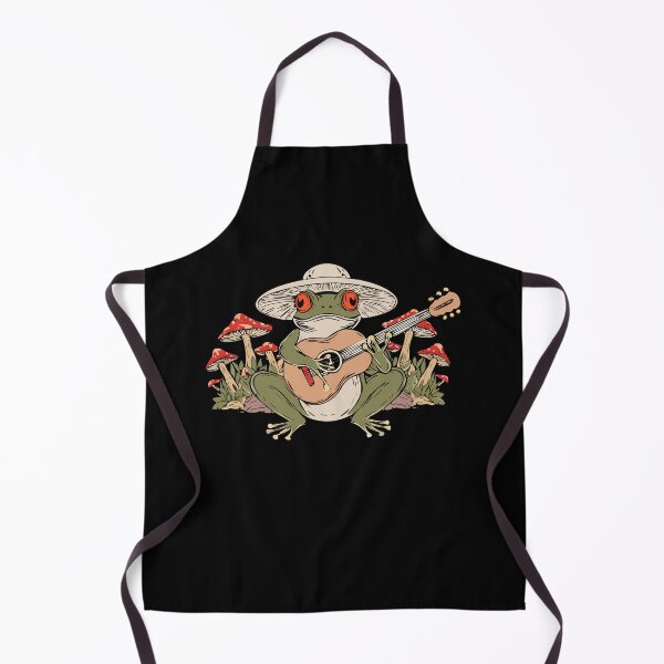 Item preview, Cute Cottagecore Aesthetic Frog Playing Guitar Mushroom Vintage Graphic designed and sold by Dapper-Art.