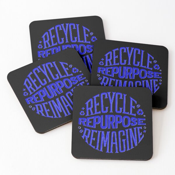 Item preview, Blue Recycle Repurpose Reimagine | Environmental | Earth Day designed and sold by PinkGoddessLove.