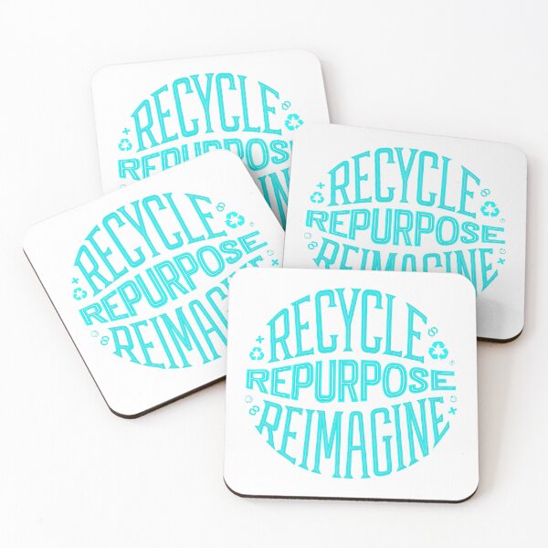 Item preview, Blue Pink Recycle Repurpose Reimagine | Environmental | Earth Day designed and sold by PinkGoddessLove.