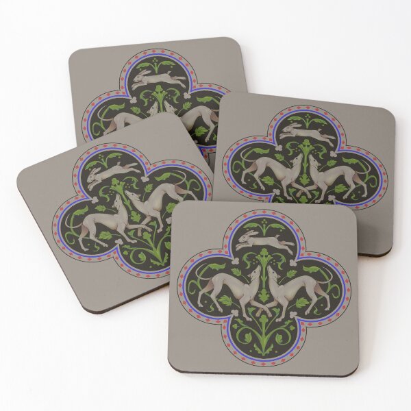 Item preview, Floor Tile from Saint-Chapelle in Paris featuring Hounds and a Hare designed and sold by SnowAfterFyre.