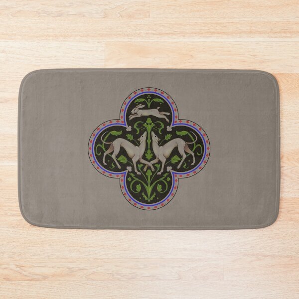 Item preview, Floor Tile from Saint-Chapelle in Paris featuring Hounds and a Hare designed and sold by SnowAfterFyre.