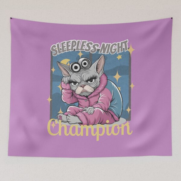 Item preview, Sleepless Nights Insomnia Sphynx Cat Mom  designed and sold by jteart.