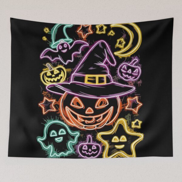 Item preview, Cute halloween images neon designed and sold by catcraftss.
