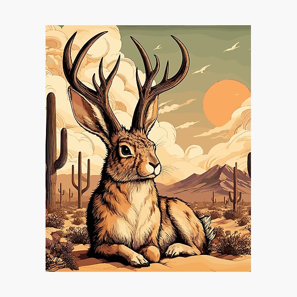 Item preview, Jackalope in the Desert designed and sold by RayCrimson.