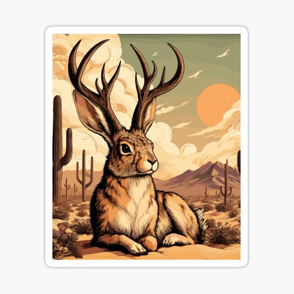 Item preview, Jackalope in the Desert designed and sold by RayCrimson.
