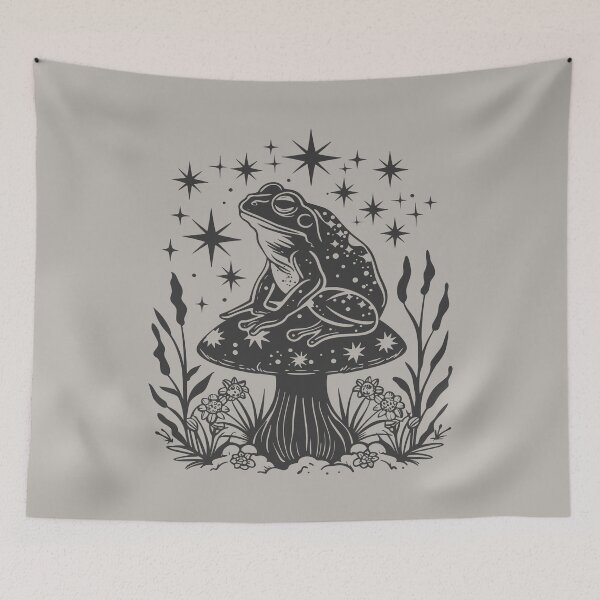 Item preview, Cute Cottagecore Aesthetic Frog Mushroom Vintage Graphic designed and sold by Dapper-Art.
