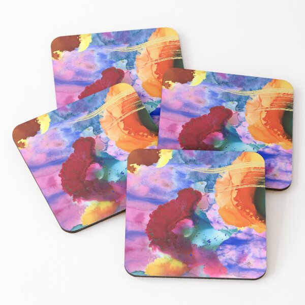 Item preview, Wassily's Flowers - Abstract Expressionist Watercolor Collage designed and sold by Swan and Raven Studio.