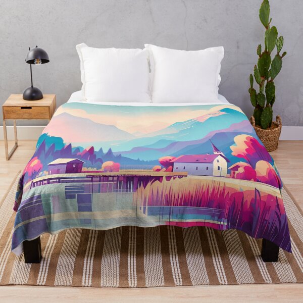 Item preview, Tranquil Morning: A Lakeside Village in the Mountains designed and sold by Vitalka-uk.