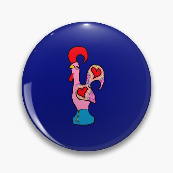 Item preview, Pride Portuguese Rooster of Barcelos on blue  designed and sold by AdventuresOy.