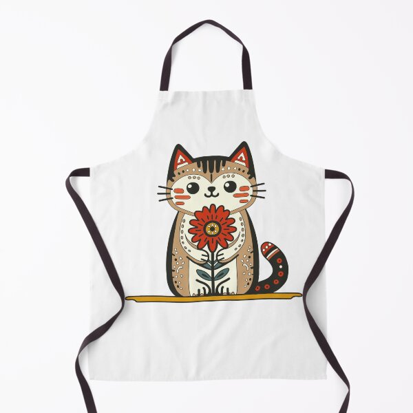Item preview, KittyKat - Cut Smiley Cat with Flowers designed and sold by KittyKatCats.