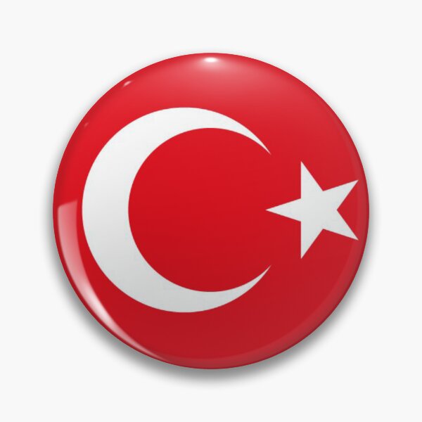 Item preview, Turkey Flag Round designed and sold by MoonElite.