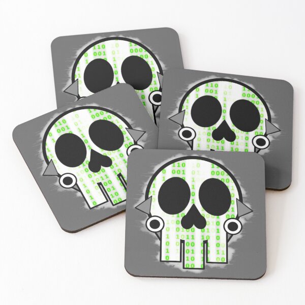 Item preview, Cyber Skull Patch Green designed and sold by DrowningBeauty.