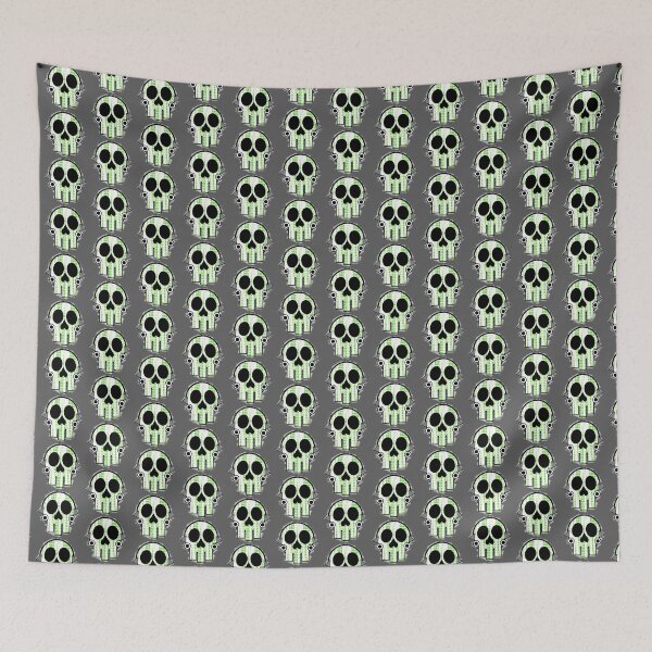 Item preview, Cyber Skull Patch Green designed and sold by DrowningBeauty.