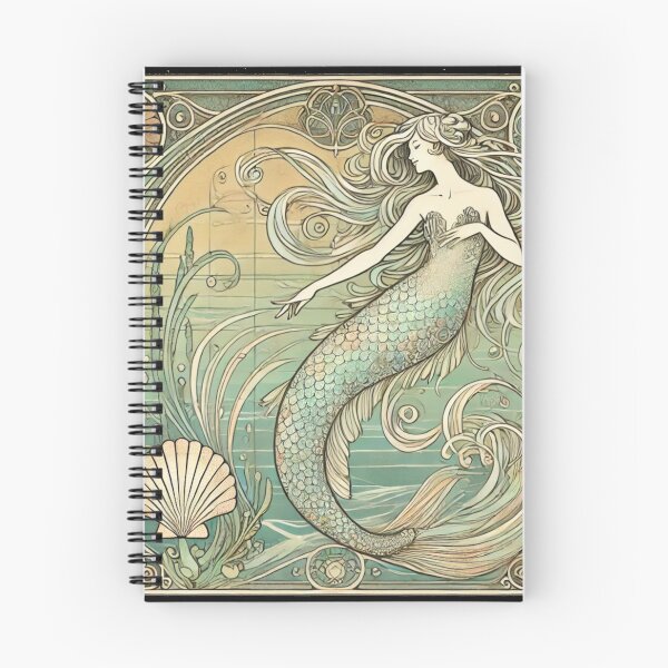 Item preview, Captivating Mermaid Art in Art Nouveau Style – Bring Vintage Charm into Your Life designed and sold by NSB-Design.