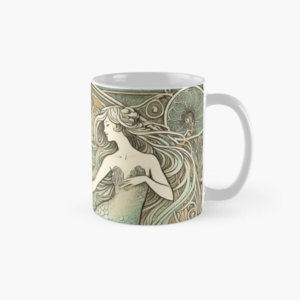 Aperçu de l'œuvre L'art captivant de la sirène dans le style Art Nouveau – Apportez du charme vintage à votre vie créée et vendue par NSB-Design.