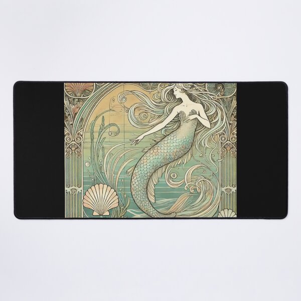 Item preview, Captivating Mermaid Art in Art Nouveau Style – Bring Vintage Charm into Your Life designed and sold by NSB-Design.