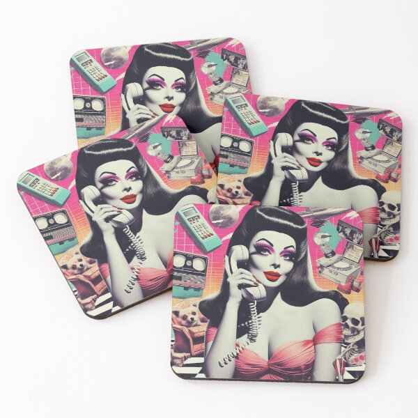 Item preview, 80s Retrowave Gothic Woman designed and sold by PulpVintage.