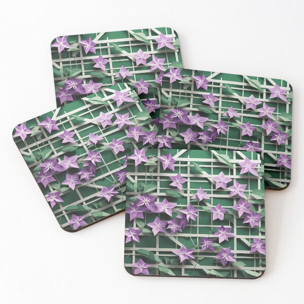 Item preview, Origami Art - Nature's Elegance: Clematis Climbing the Trellis designed and sold by ArtfulFolds.